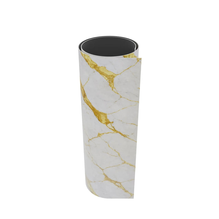 Panneau mural - Blanc Or - Effet Marbre - 250x120x0.3CM