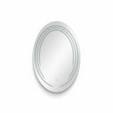 Ovale LED-Wandspiegel 69×99 cm — Integrierte Lichtringe — 3 Berührungsempfindliche Temperaturen — Schwarzer Aluminiumrahmen