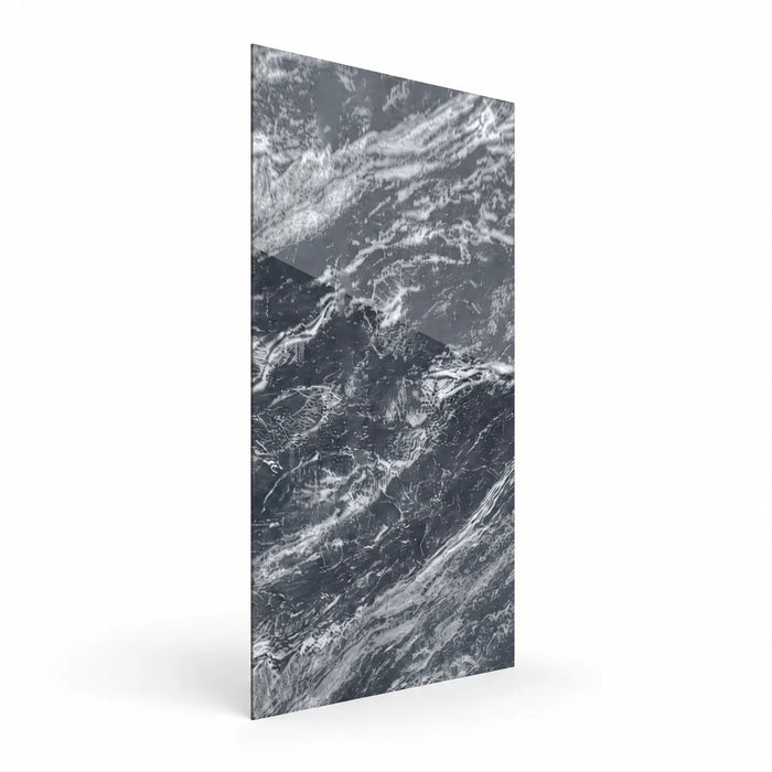 Panneau PVC - Effet Marbre Noir - 250 x 120 cm – 100% Imperméable - 15 ans Garantie