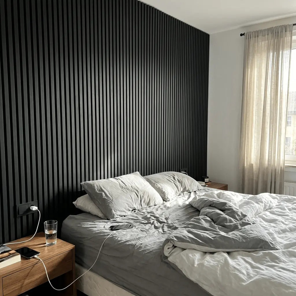 Panneaux Acoustiques Noir Mat – 240x60 – 21 mm - Lot de 2 - MPDiscount