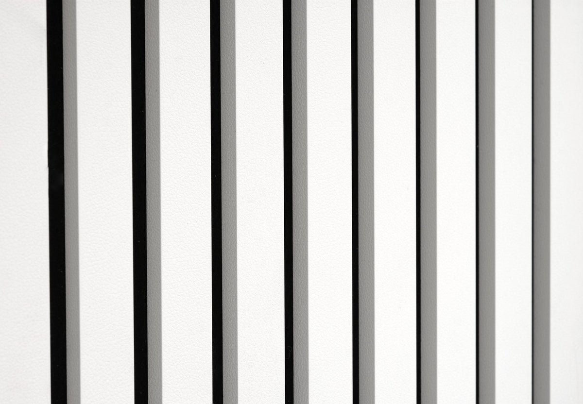 Panneaux Acoustiques Blanc Cuir - 240x60 - 21mm - Lot de 2