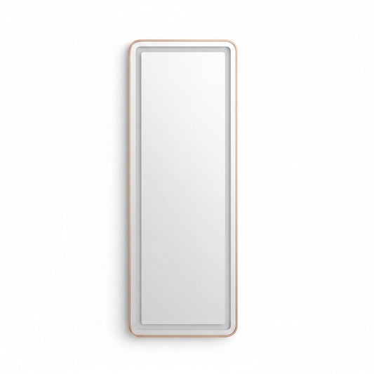 Miroir LED Mural Pleine Longueur 160×59 cm — 3 Températures Tactile — Cadre Bronze