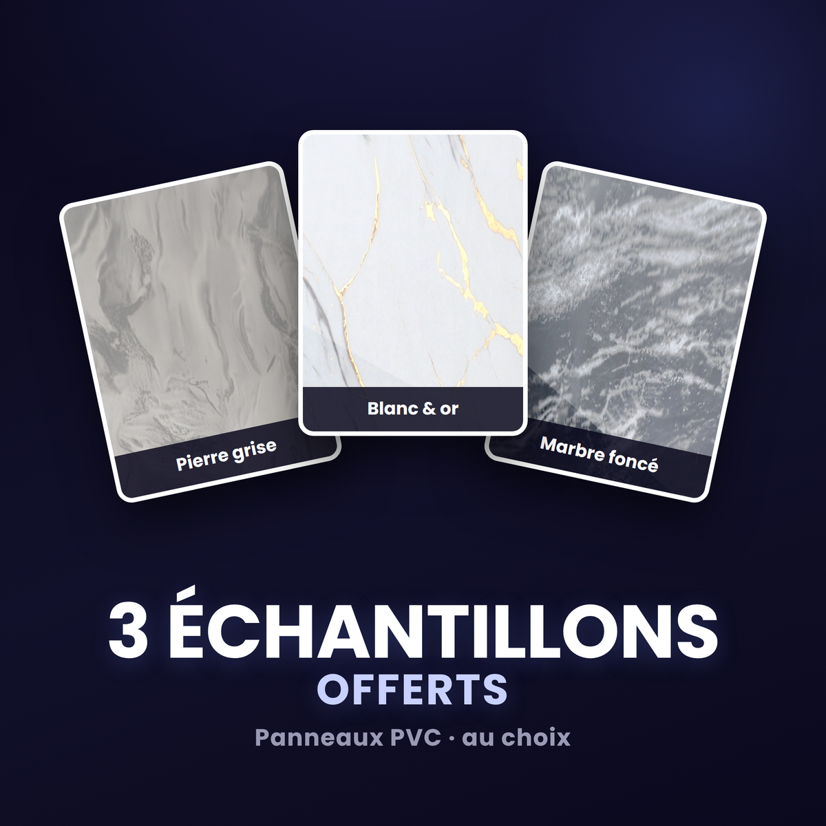 Pack 3 échantillons PVC — Cadeau Kadow