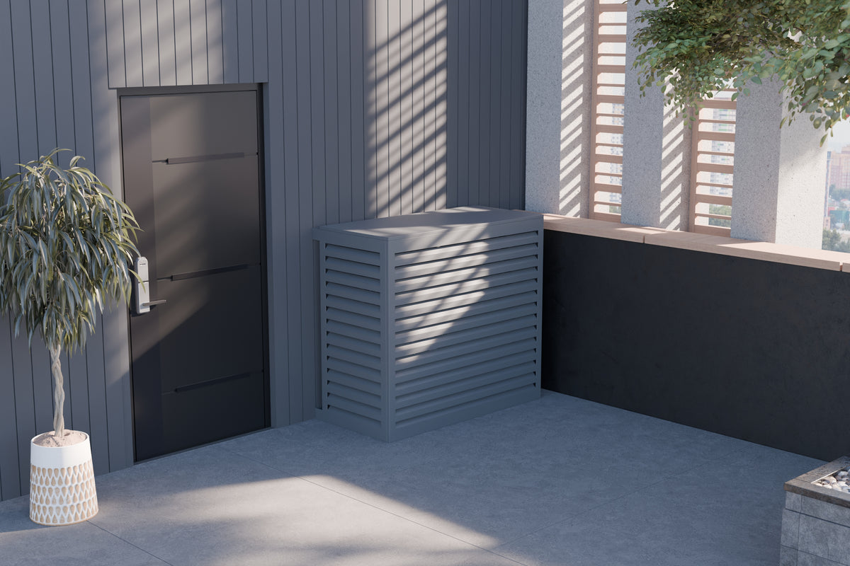 Cache Clim et PAC - ALU - Anthracite (RAL 7016)