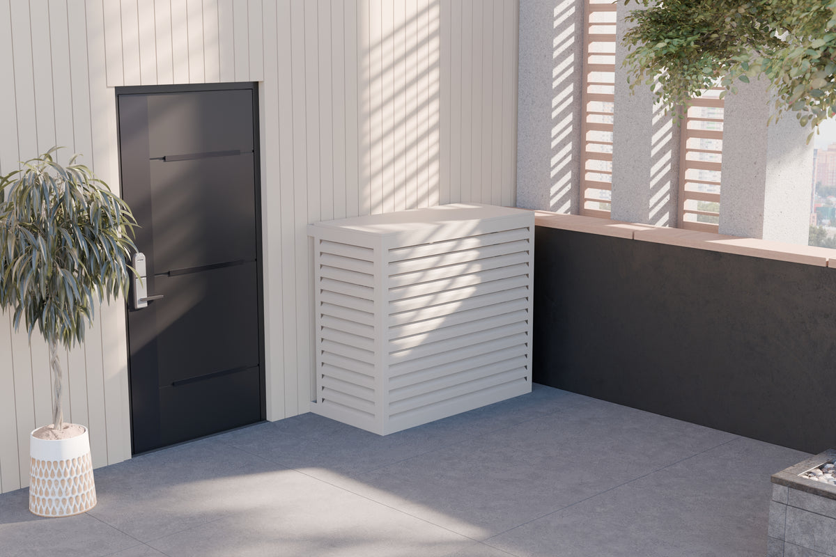 Cache Clim et PAC - ALU - Blanc crème (RAL 9001)