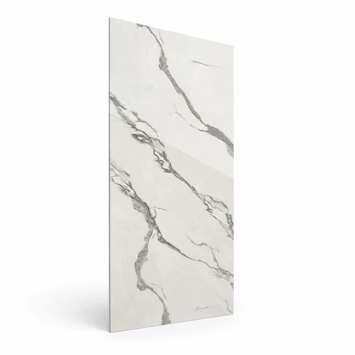 Panneau PVC - Effet Marbre Blanc - 250 x 120 cm – 100% Imperméable - 15 ans Garantie sur fond blanc