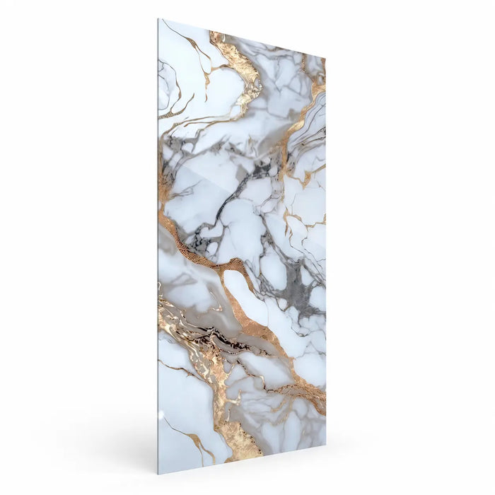 Panneau PVC - Effet Marbre Doré - 250 x 120 cm – 100% Imperméable - 15 ans Garantie