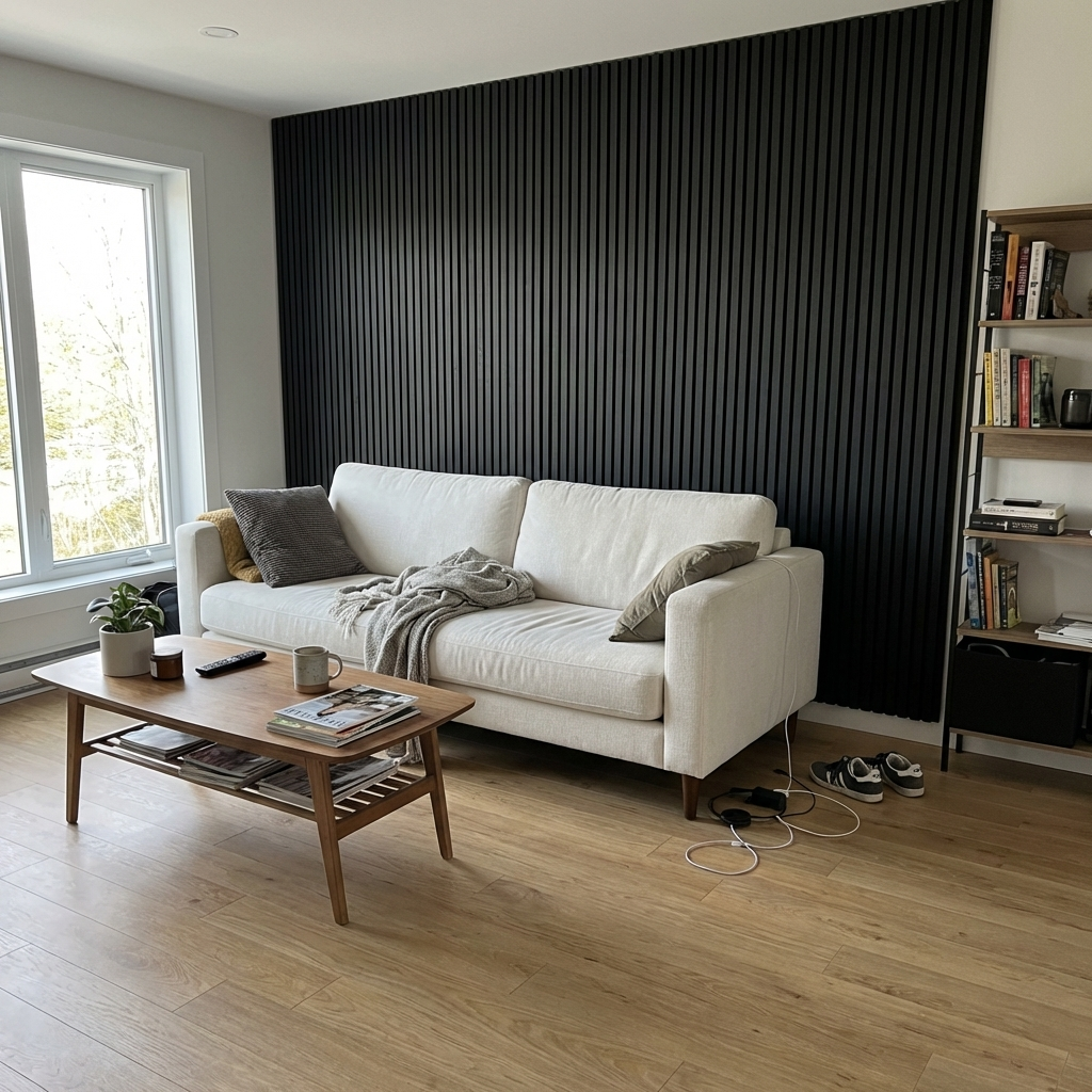 Panneaux Acoustiques Noir Mat – 240x60 – 21 mm - Lot de 2