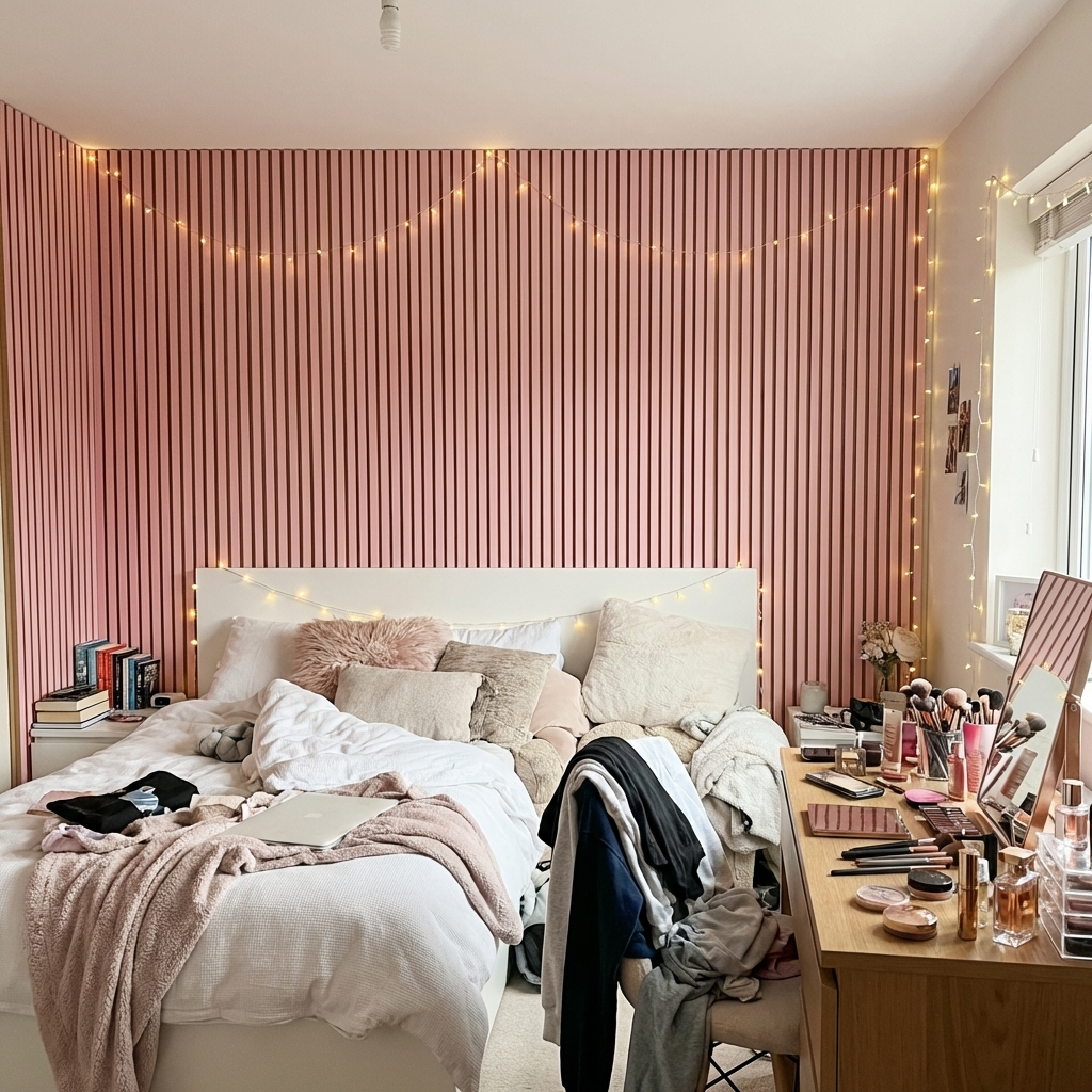 Panneaux Acoustiques Rose - 240x60 - 11mm - lot de 4