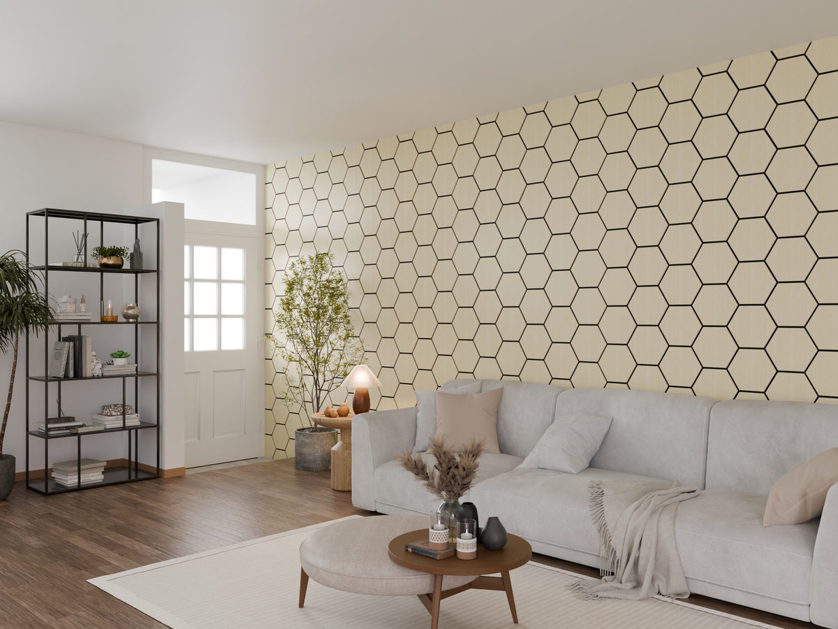 Panneau Hexagonal Acoustique Chêne – 69,3×56,7 cm – 18 mm – Lot de 5