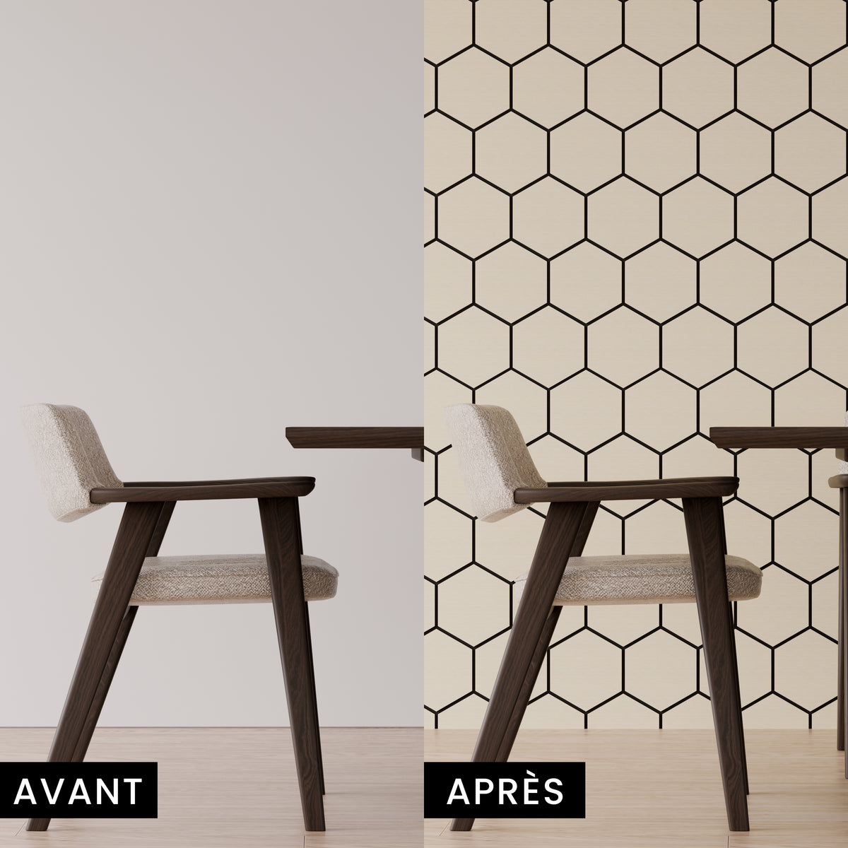 Panneau Hexagonal Acoustique Chêne – 69,3×56,7 cm – 18 mm – Lot de 5